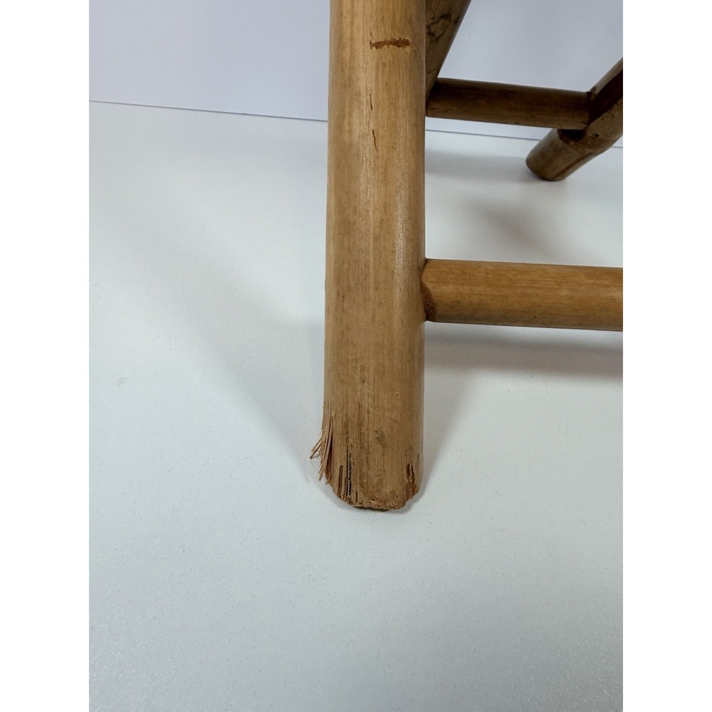 Bamboo Rattan Folding Plant Stand Table Riser 11.5" Cottage Core Decor - Picture 3 of 10